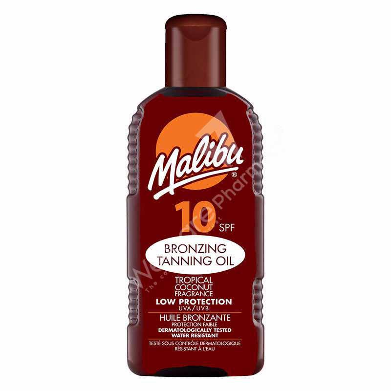 Malibu Spf 10 Bronzing Tanning Oil 200Ml - Wellcare Pharmacy
