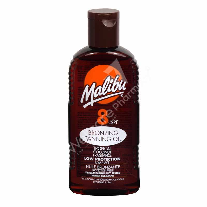Malibu Spf 8 Bronzing Tanning Oil 200Ml - Wellcare Pharmacy