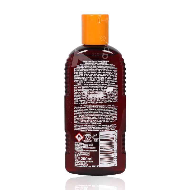 Malibu Spf8 Dry Oil Gel With Carotene 200Ml