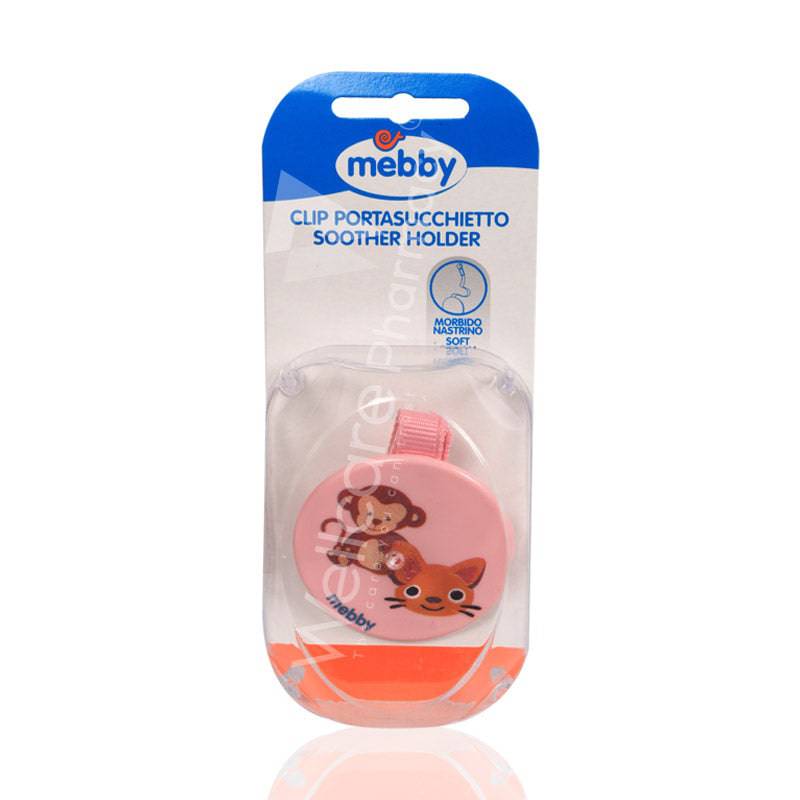 Mebby Soother Holder Clip Girl Pink 1'S