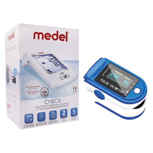 Medel Check Automatic B/P Monitor + Medel Pulse Oximeter