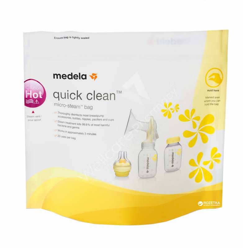 Medela Quick Clean Microwave Bags 5'S - Wellcare Pharmacy