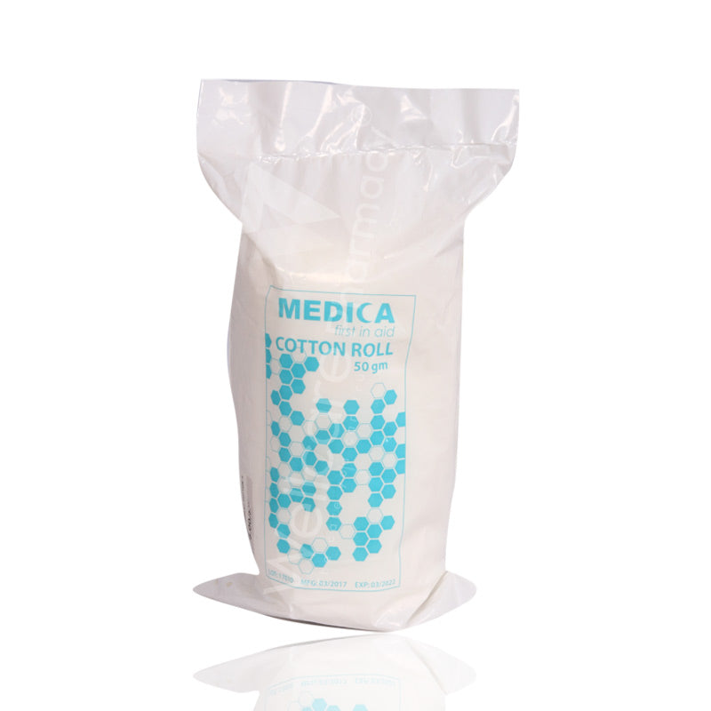 Medica Absorbent Cotton Roll 50gm - Wellcare Pharmacy
