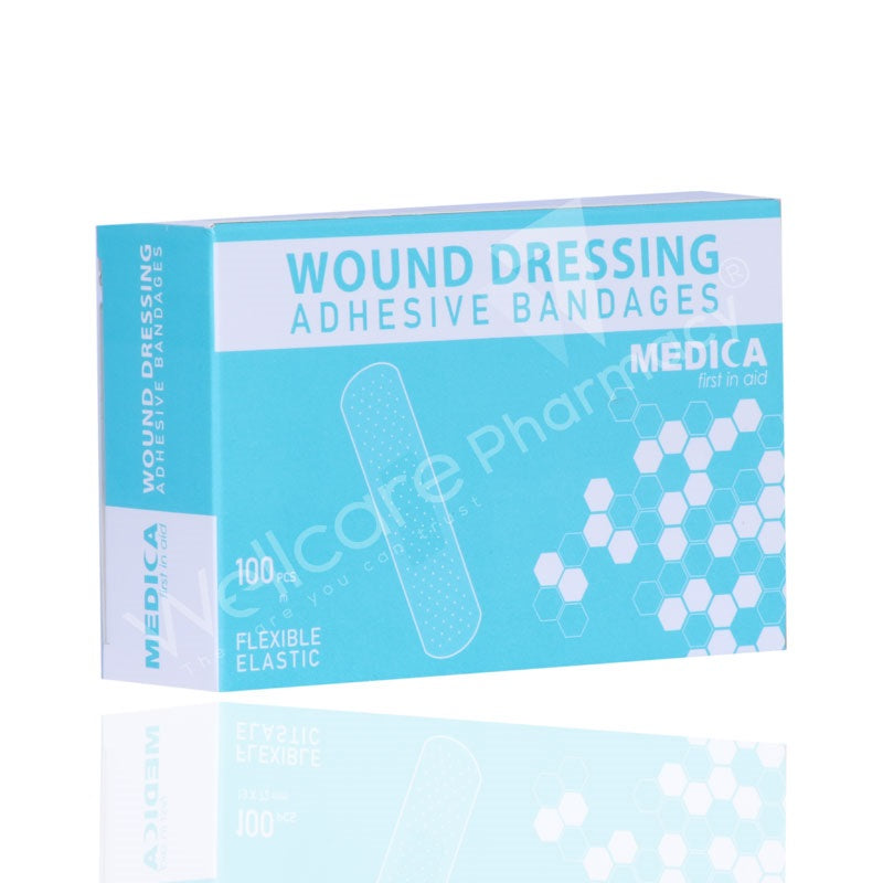 Medica Blue Adhesive Fibre Plastic Plaster 100'S