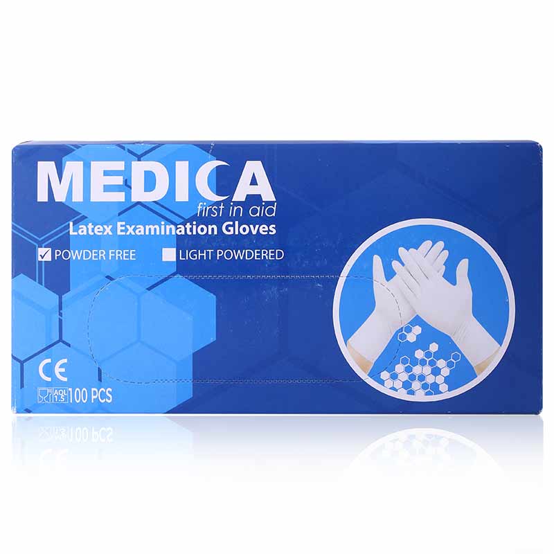 Medica Disposable Latex Gloves P/F (Xl)100'S