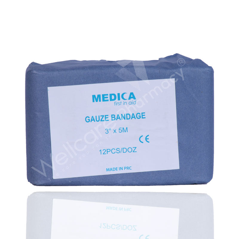 Medica Gauze Bandage 7.5cm X 5m 12'S