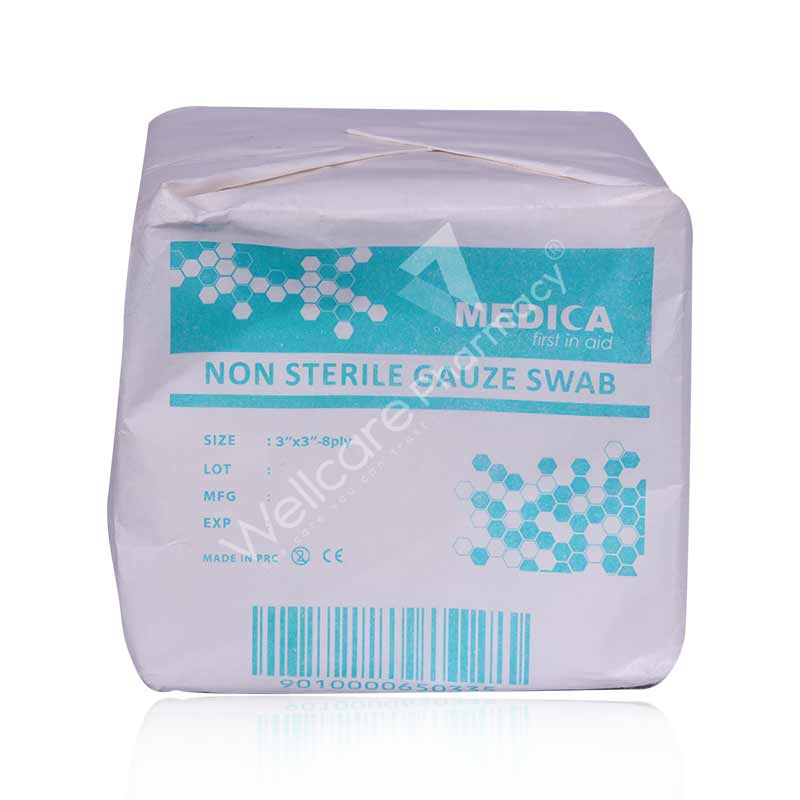 Medica Gauze Swabs 7.5X7.5 Cm 8Ply 100'S