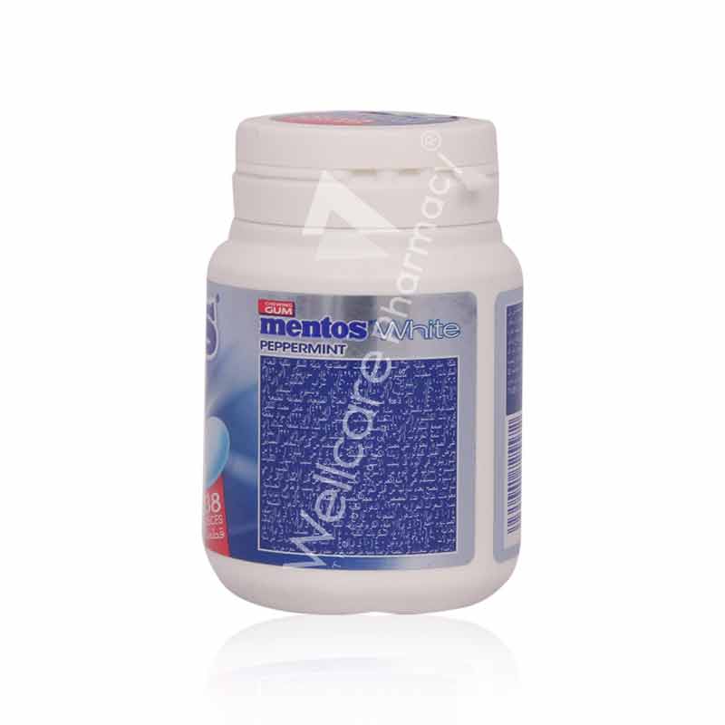 Mentos White Chewing Gum Peppermint 38'S