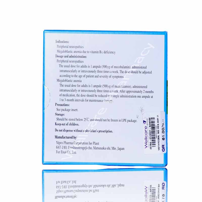 Methycobal 500Mcg Ampoule Iml 10'S