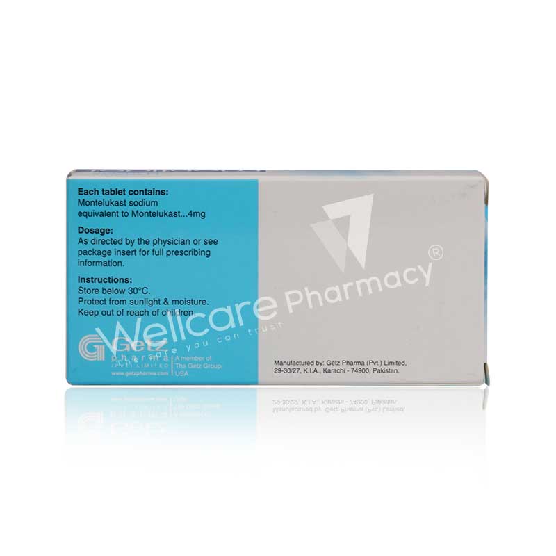 Montiget 4Mg Chewable Tablets 14'S