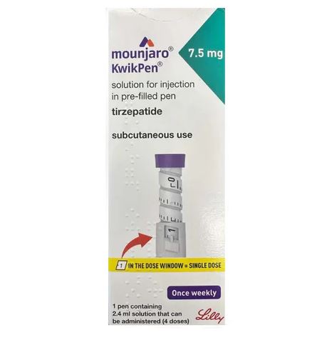 Mounjaro Kwikpen 7.5Mg/0.6Ml Injection In Pre-Filled Pen 1'S