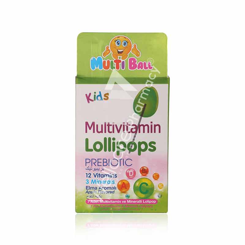 Multiball Kids Multivitamin Lollipops 7'S