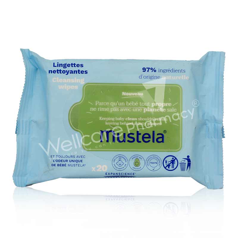 Mustela Facial Cleansing Wipes 20'S