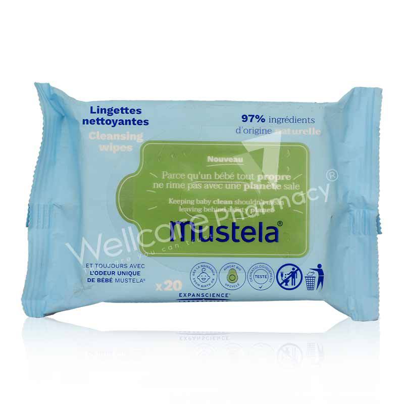 Mustela Facial Cleansing Wipes 20'S - Wellcare Pharmacy
