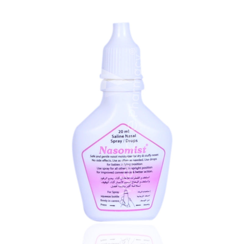 Nasomist Saline Nasal Drops And Spray 20ml
