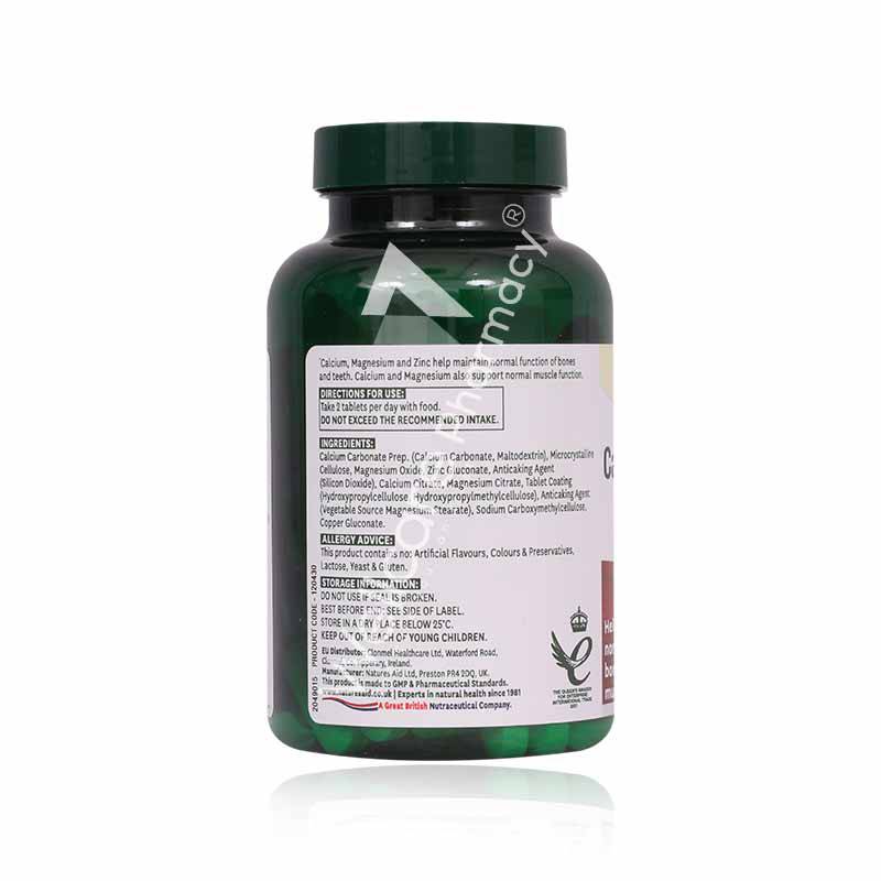 Natures Aid Calcium,Magnesium & Zinc Tablets 90'S