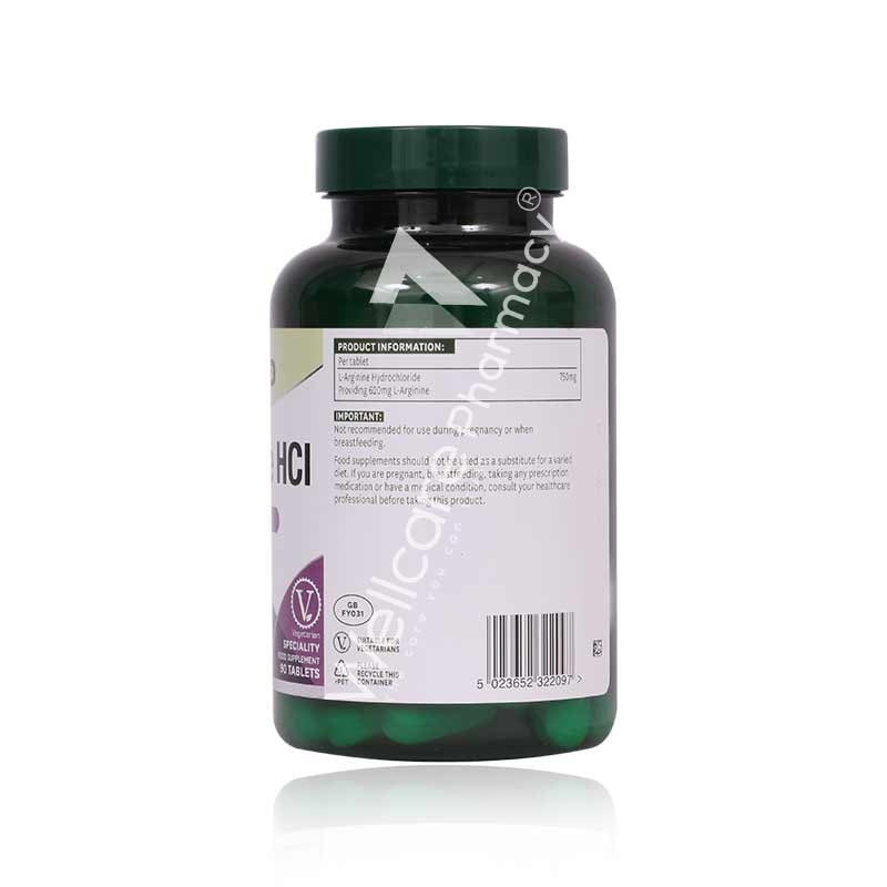 Natures Aid L-Arginine Hcl 750Mg Tablets 90'S