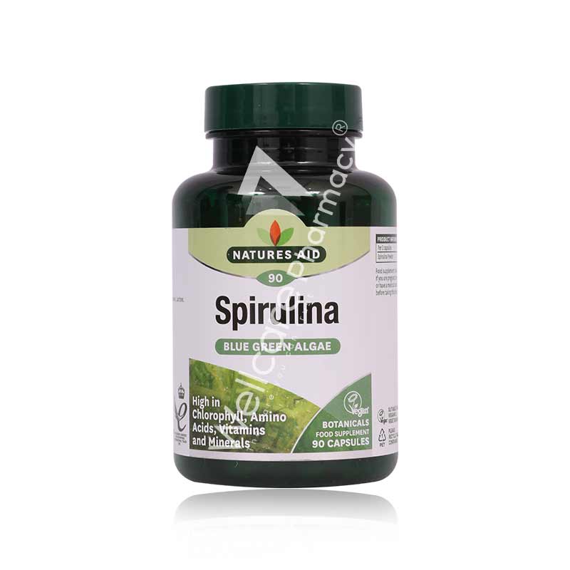 Natures Aid Spirulina Capsules 90'S