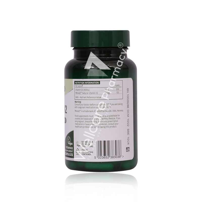 Natures Aid Vitamin K2 With Vitamin D3 Capsules 30'S