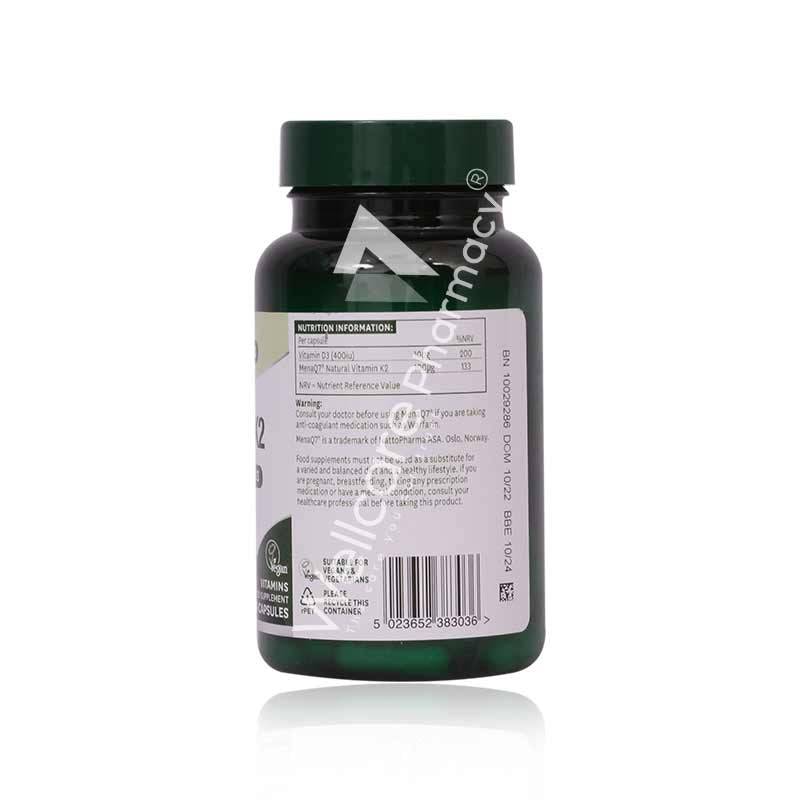 Natures Aid Vitamin K2 With Vitamin D3 Capsules 30'S