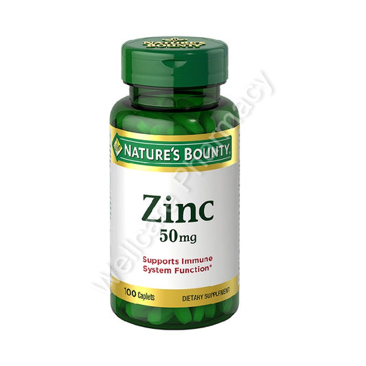 Nature's Bounty Chelated Zinc 50Mg Capsules 100'S
