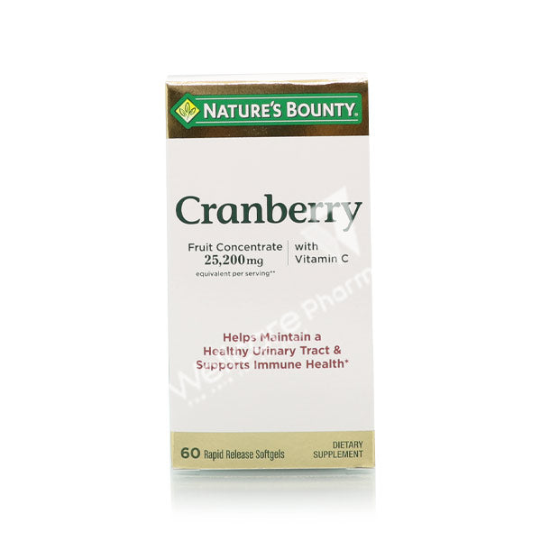 Natures Bounty Cranberry With Vitamin C Softgel 60'S