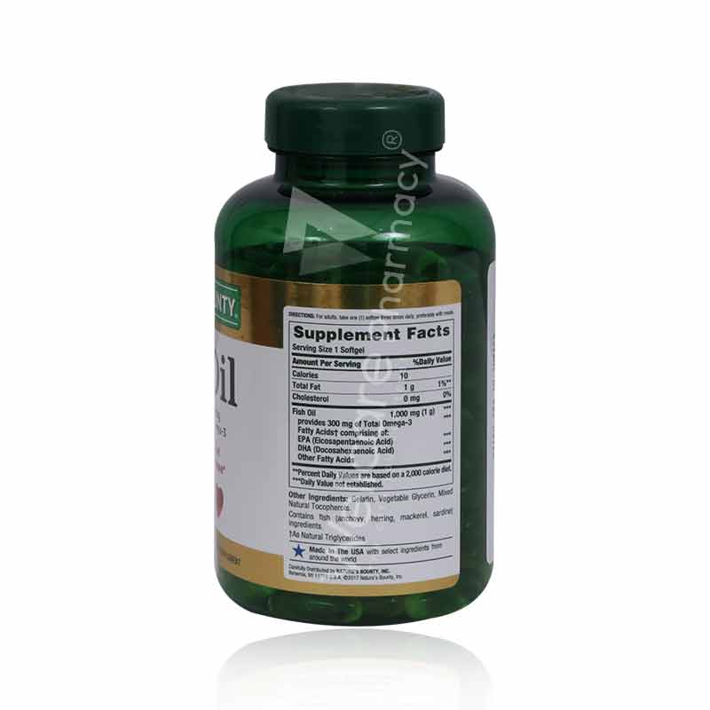 Natures Bounty Fish Oil 1000mg Omega 3 Capsules 135(145)'S
