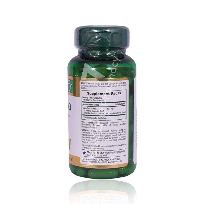Nature's Bounty Green Tea 315Mg Tablets 1X100`S - Wellcare Pharmacy