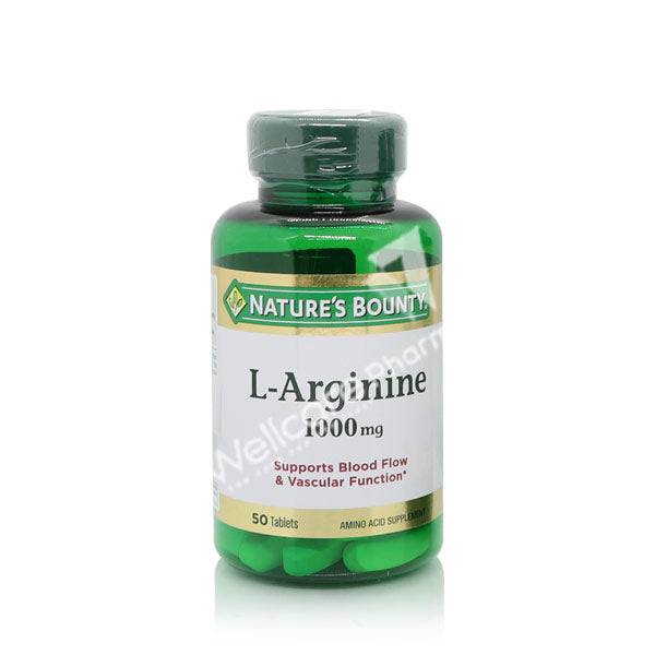 Nature's Bounty L-Arginine 1000Mg Tablets 50'S - Wellcare Pharmacy