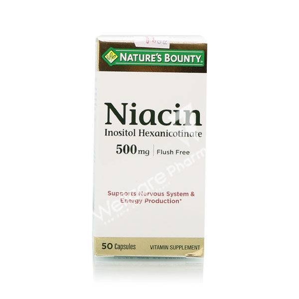 Natures Bounty Niacin Flush Free 500Mg Capsules 50'S - Wellcare Pharmacy