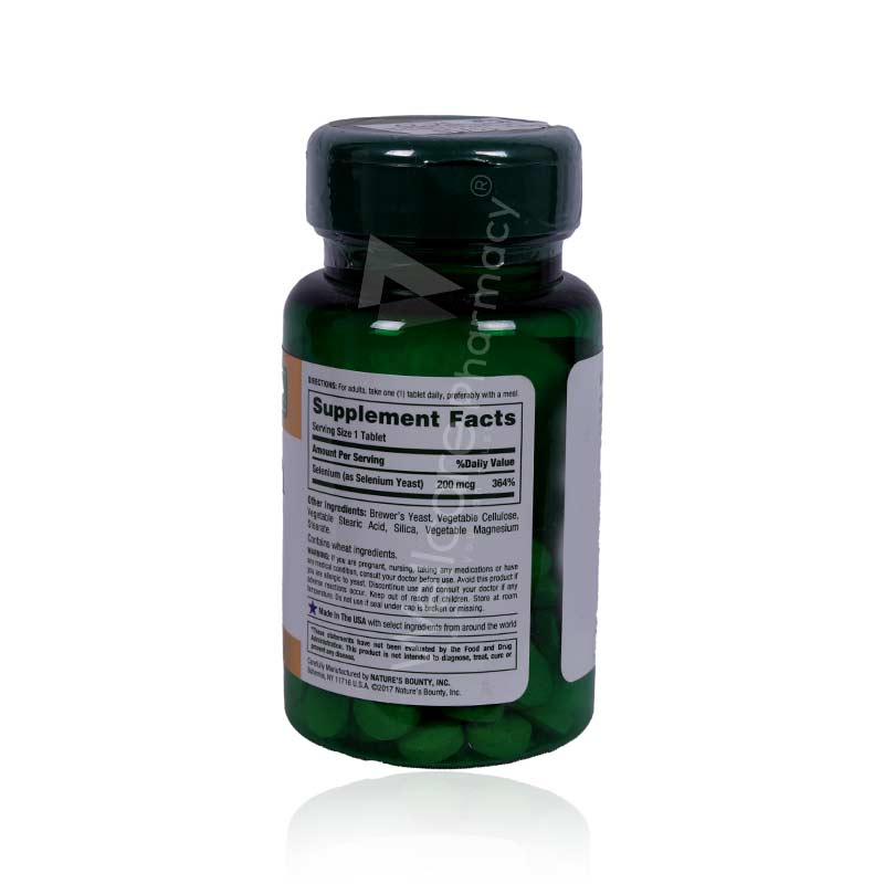 Nature's Bounty Selenium 200Mcg Tablets 100'S