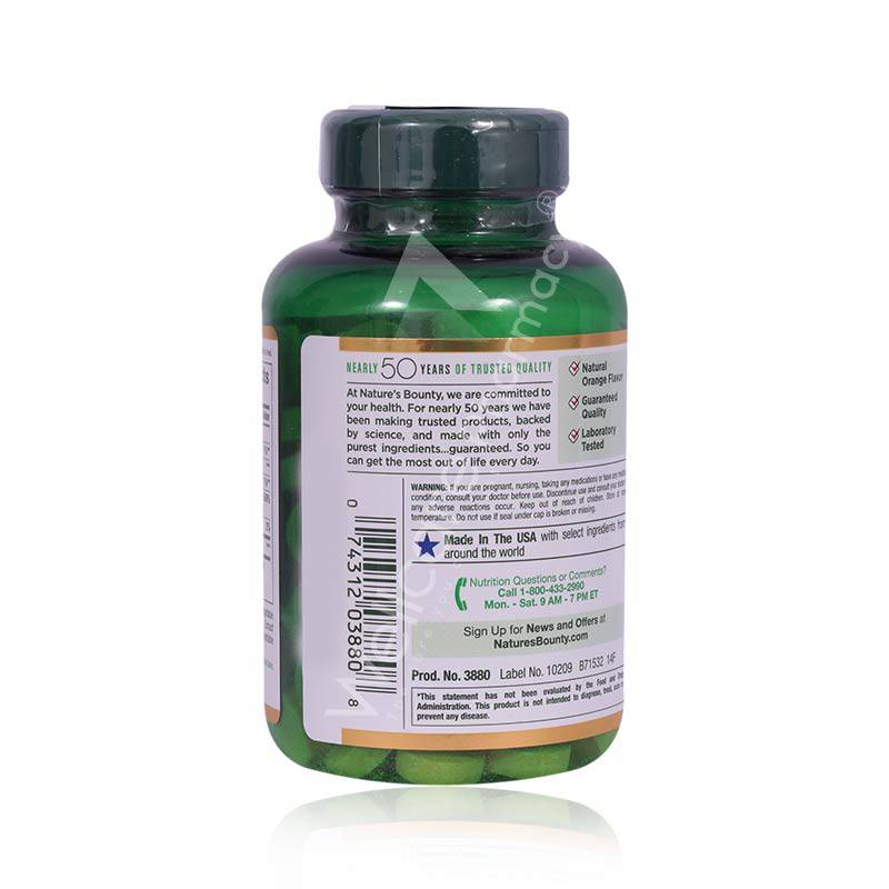 Nature's Bounty Vitamin C 500Mg With Rose Hips Chewable Tab 90'S - Wellcare Pharmacy