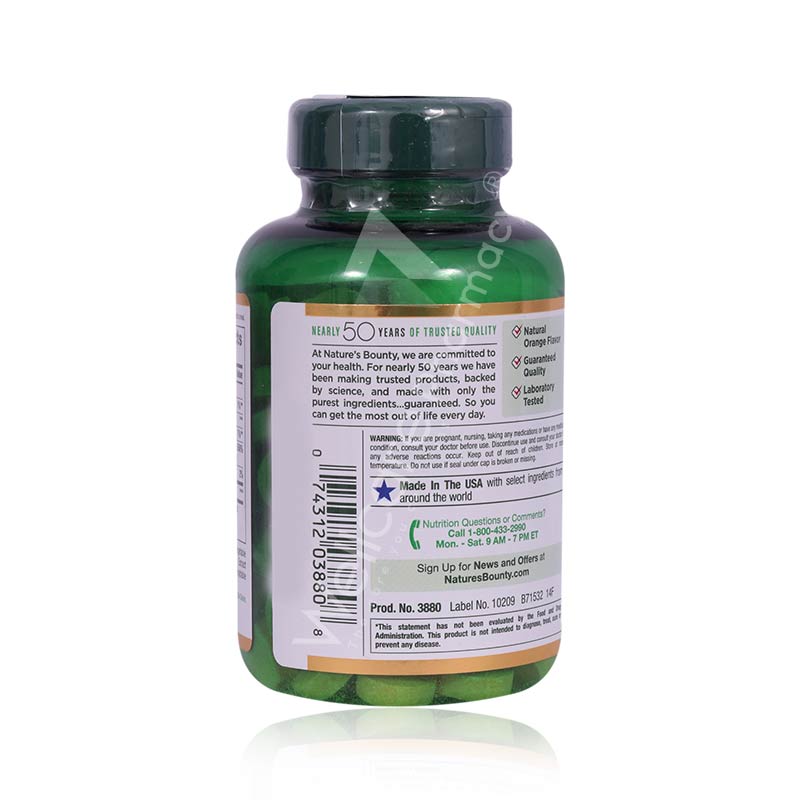 Nature'S Bounty Vitamin C 500mg With Rose Hips Chewable Tab 90'S