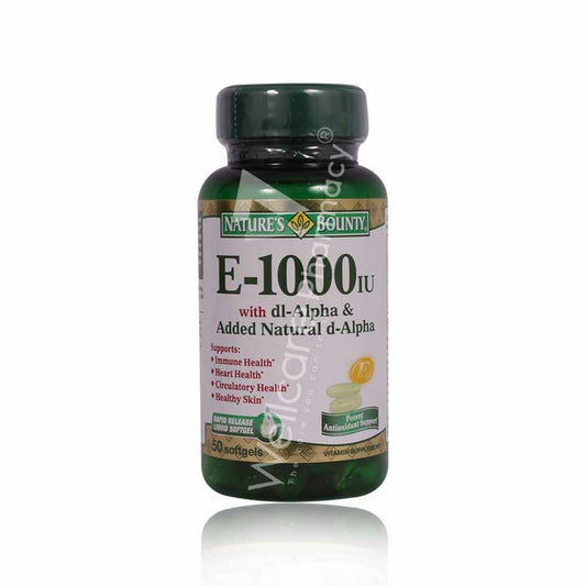 Nature's Bounty Vitamin E 1000 Iu Softgel 50'S