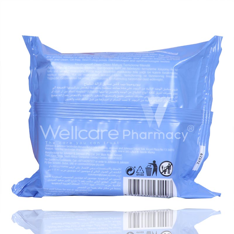 Neutrogena Deep Clean Make Up Remover Oil Free Wipes 25'S