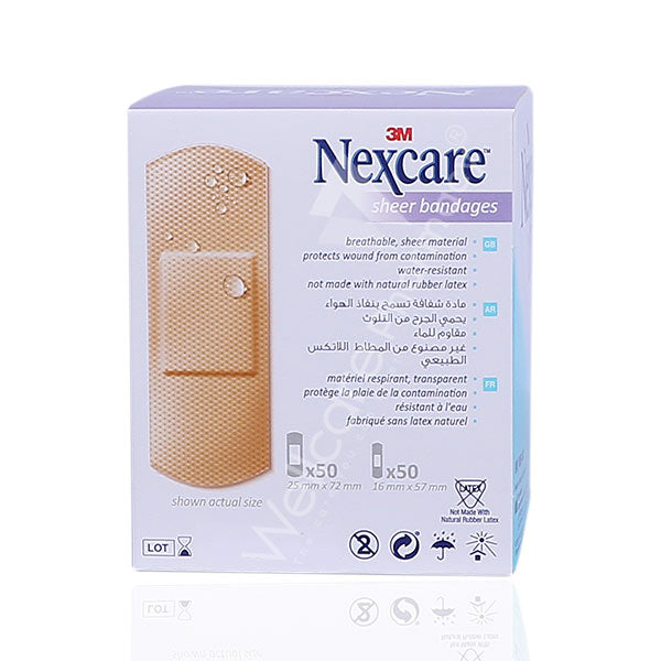 Nexcare Sheer Plastic Assorted Plaster