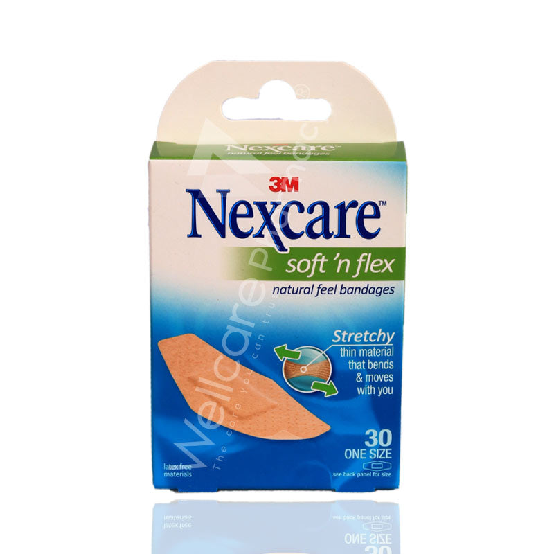 ضمادة نيكسير سوفت أند فليكس المطاطية، 30 ضمادة