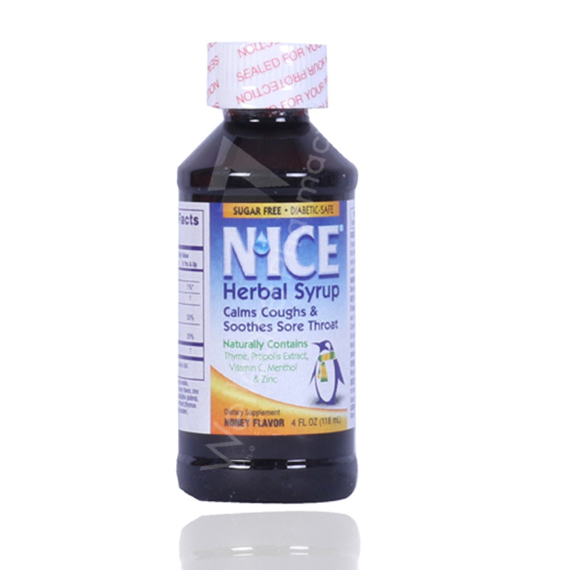 Nice Herbal Syrup Sugar Free 118Ml