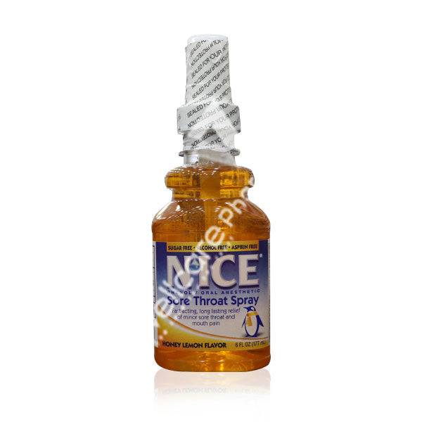 Nice Sore Throat Spray Honey Lemon 177Ml - Wellcare Pharmacy