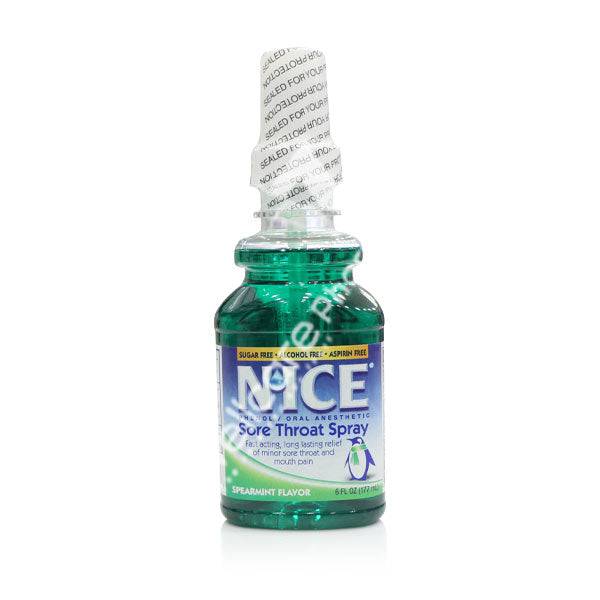Nice Sore Throat Spray Spearmint 177Ml - Wellcare Pharmacy