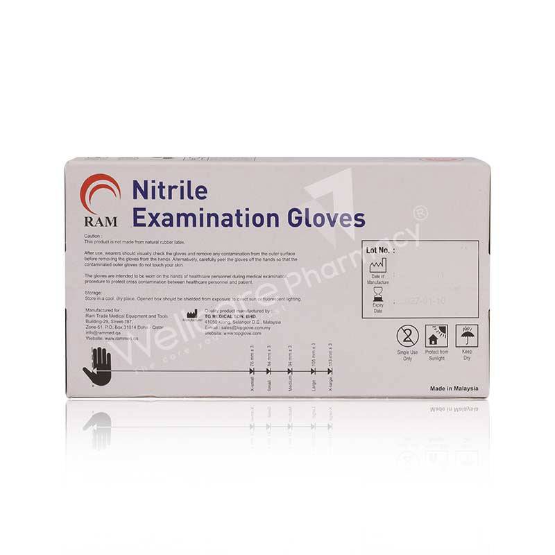 Nitrile Gloves Medium 100'S - Wellcare Pharmacy
