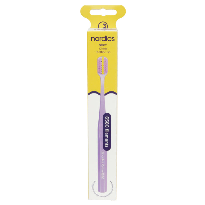 Nordics Ortho Toothbrush Purple/Yellow(Soft)-6580