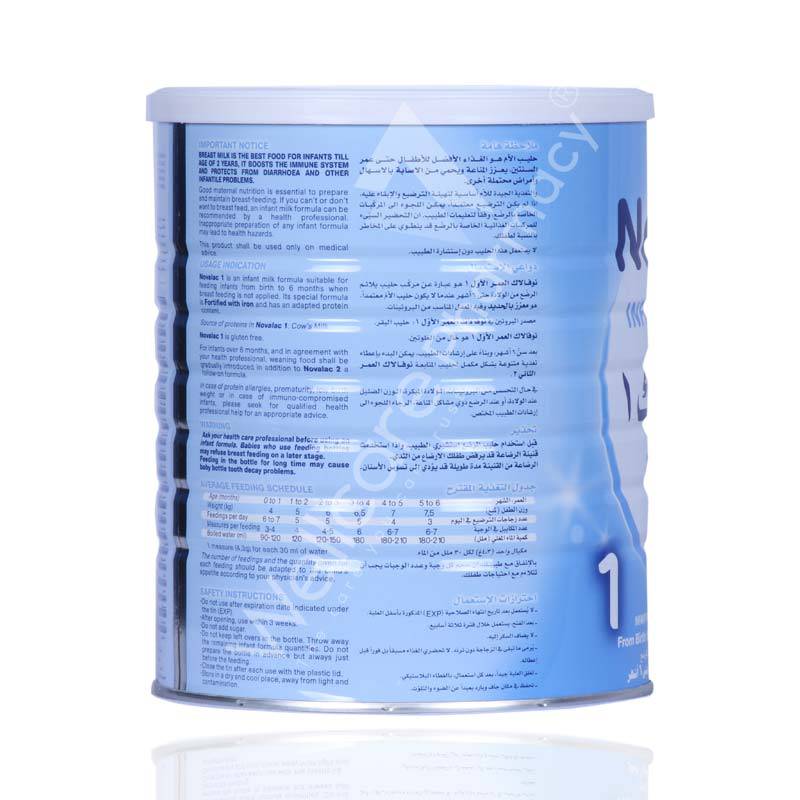 Novalac 1 Infant Formula 800G - Wellcare Pharmacy