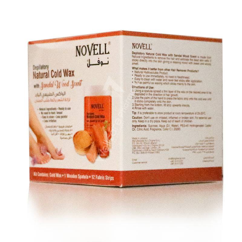 Novell Depilatory Natural Cold Wax Sandal Wood 380Gm