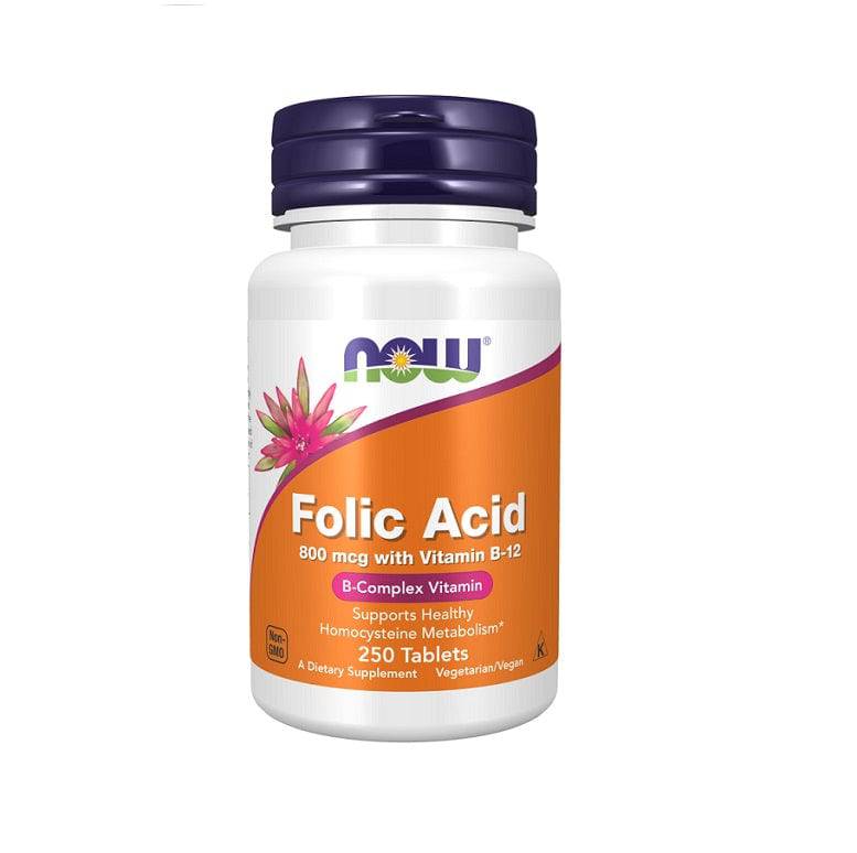Now Folic Acid 800Mcg Tablet 250'S