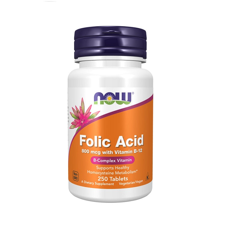 Now Folic Acid 800mcg Tablet 250'S - Wellcare Pharmacy