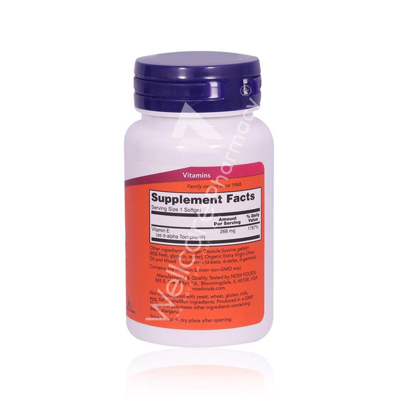 Now Vitamin E 400iu Softgels 50'S