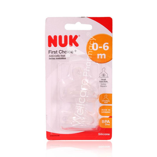 Nuk First Choice Plus Silicone Teat S1 0-6Months 2'S
