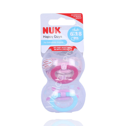 Nuk Happy Days 6 To 18 Months Soother 2'S