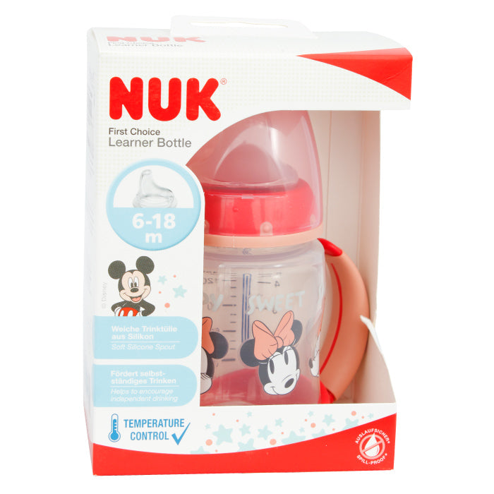 Nuk Learner Mickey Red Bottle 6-18M 150Ml